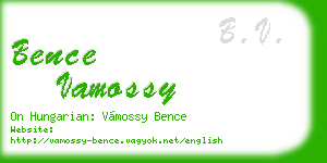 bence vamossy business card